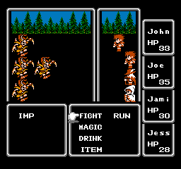 final fantasy nes screenshot